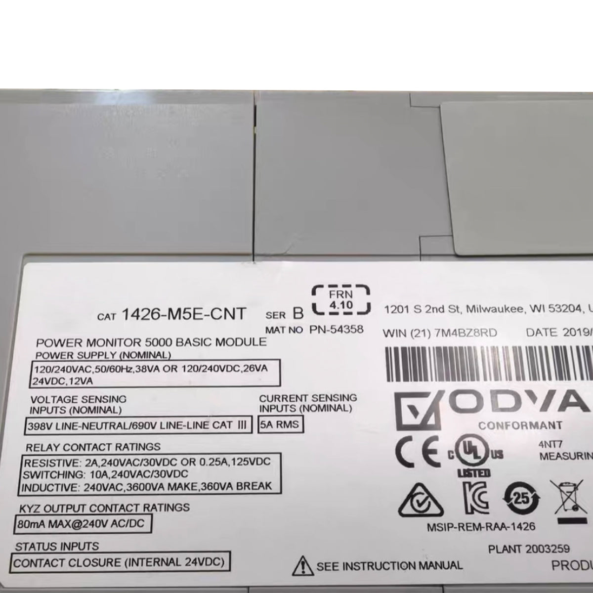 Allen-Bradley 1426-M5E-CNT Power quality monitor