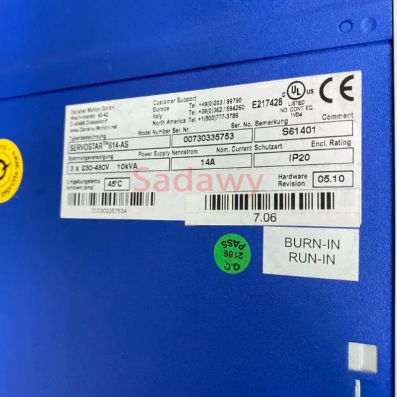 Kollmorgen S61401 ATS-servosstar Servo Driver