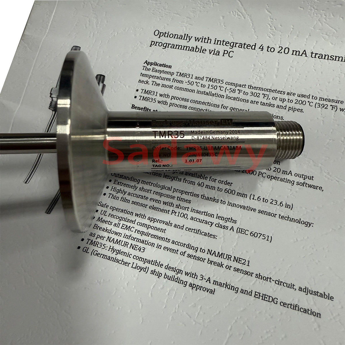 E+H TMR35-U1BAACAB1ABA Hygienic Compact Thermometer