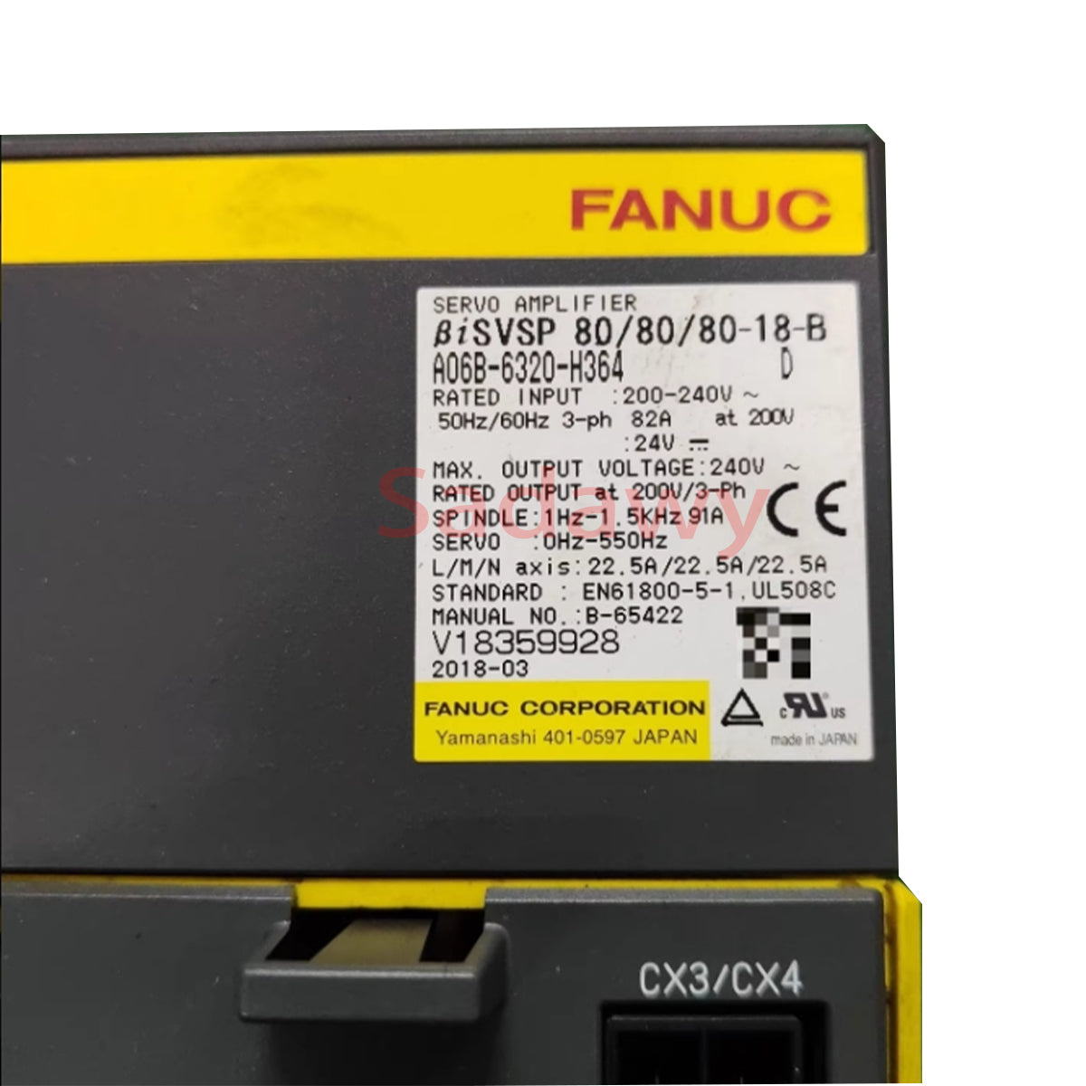 Fanuc A06B-6320-H364 Servo Driver Module BiSVSP-B 80/80/80-18-B