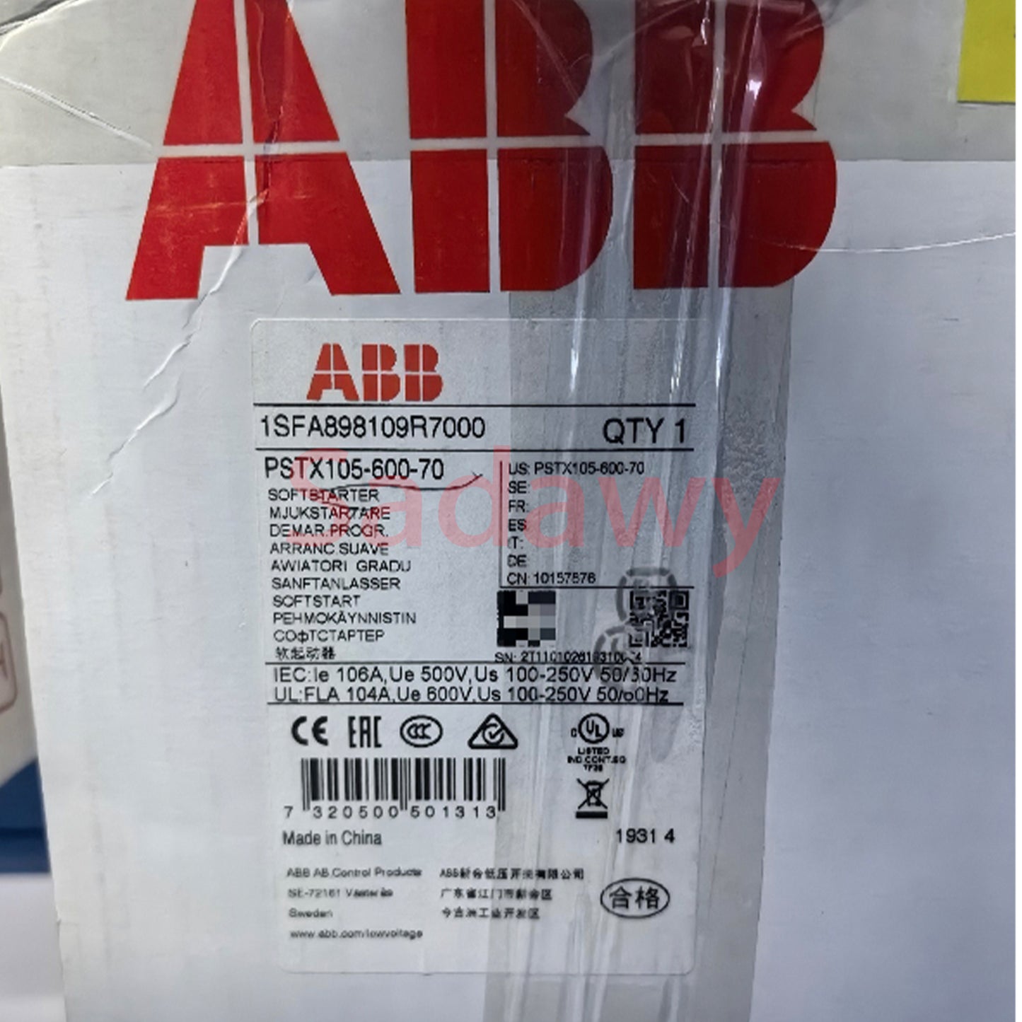 ABB PSTX105-600-70 Softstarter
