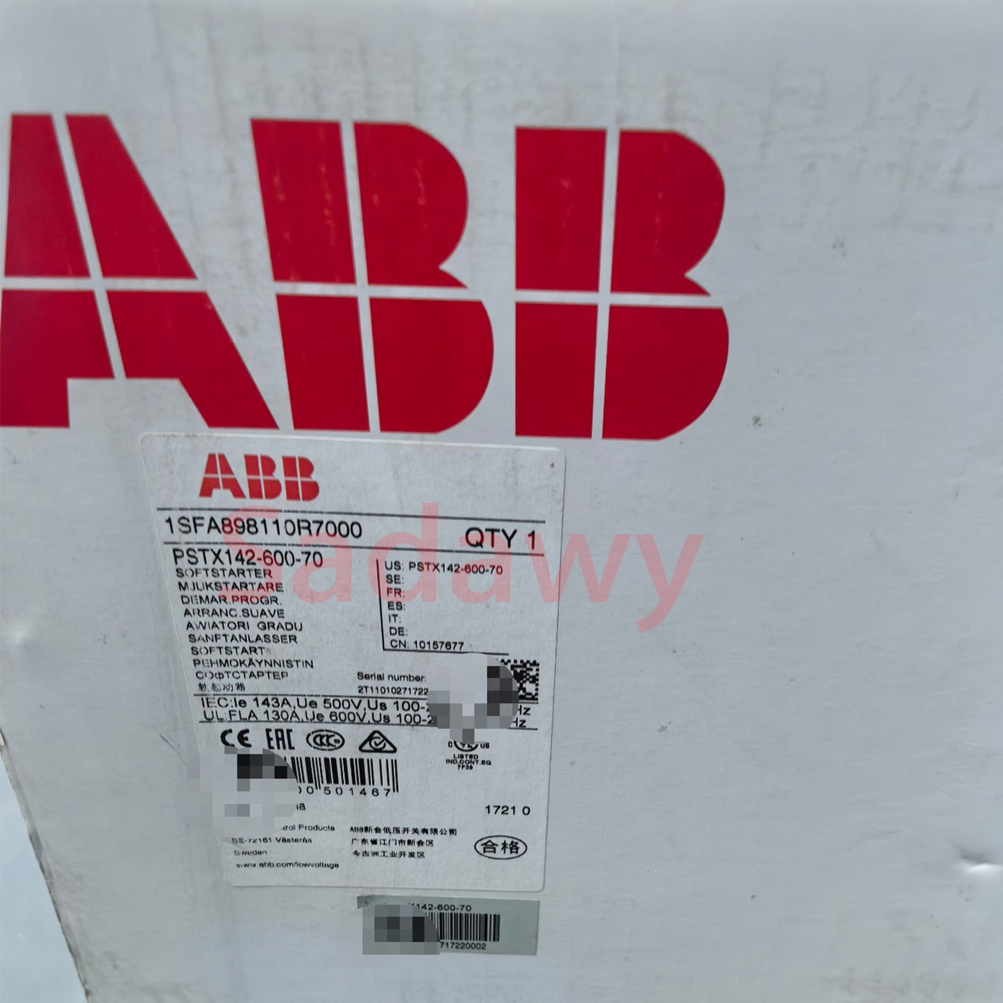 ABB PSTX142-600-70 Softstarter