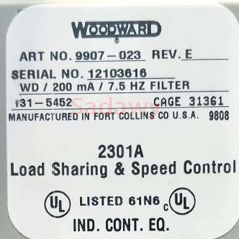 Woodward 9907-023 2301A Speed Controller