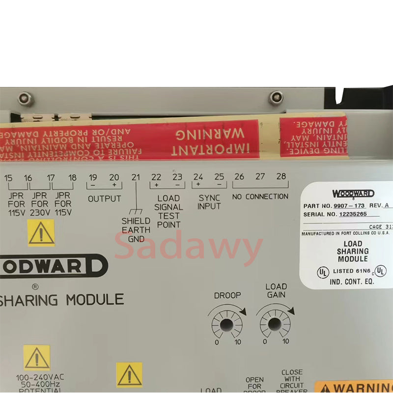 Woodward 9907-173 Load Sharing module Controller