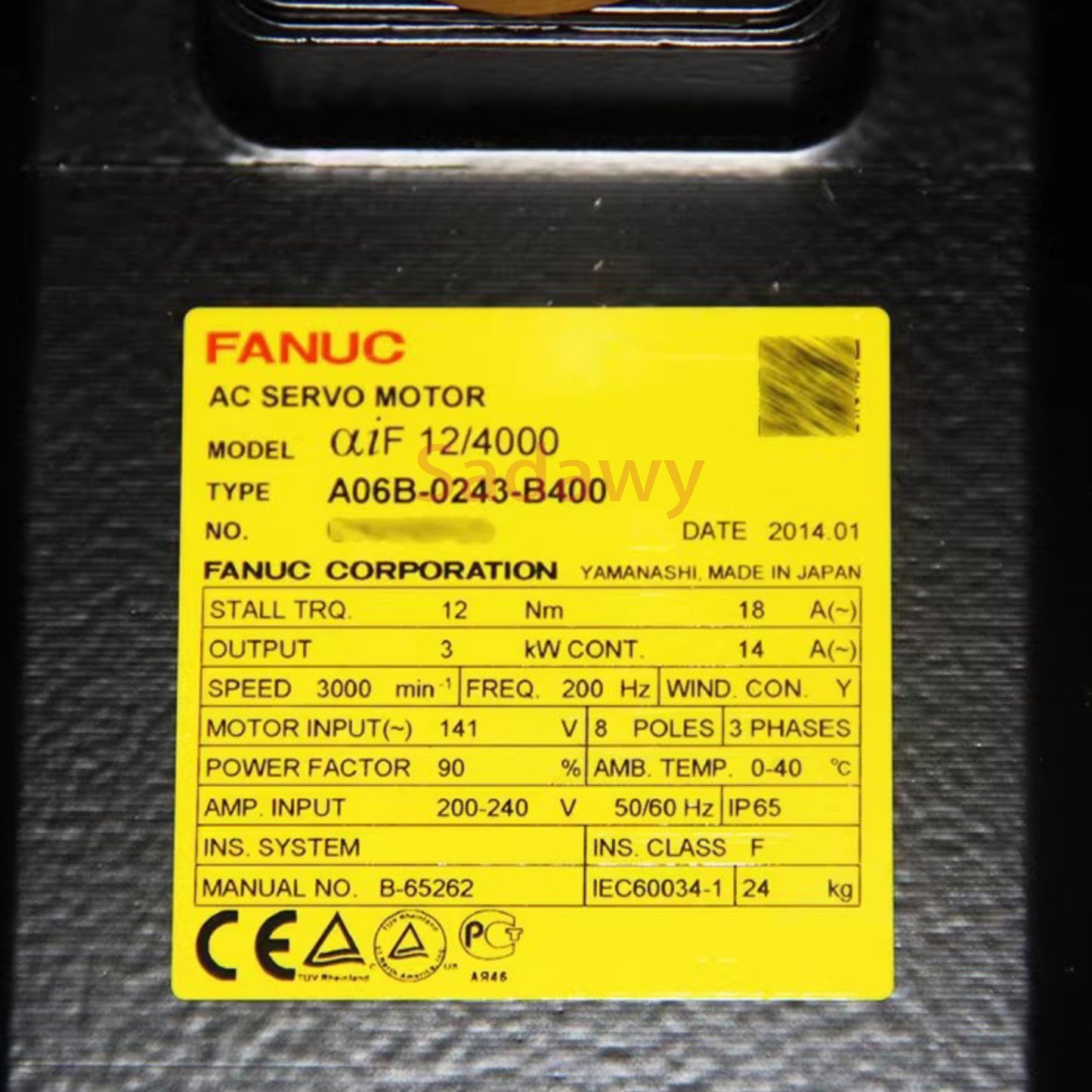 Серводвигатель переменного тока Fanuc A06B-0243-B400