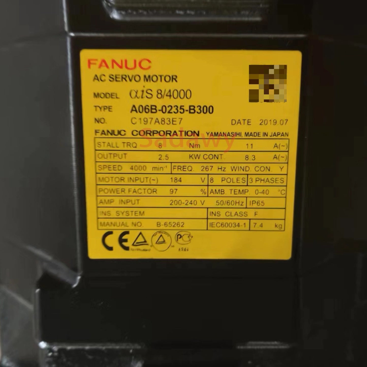 Fanuc A06B-0235-B300 AC Servo motor