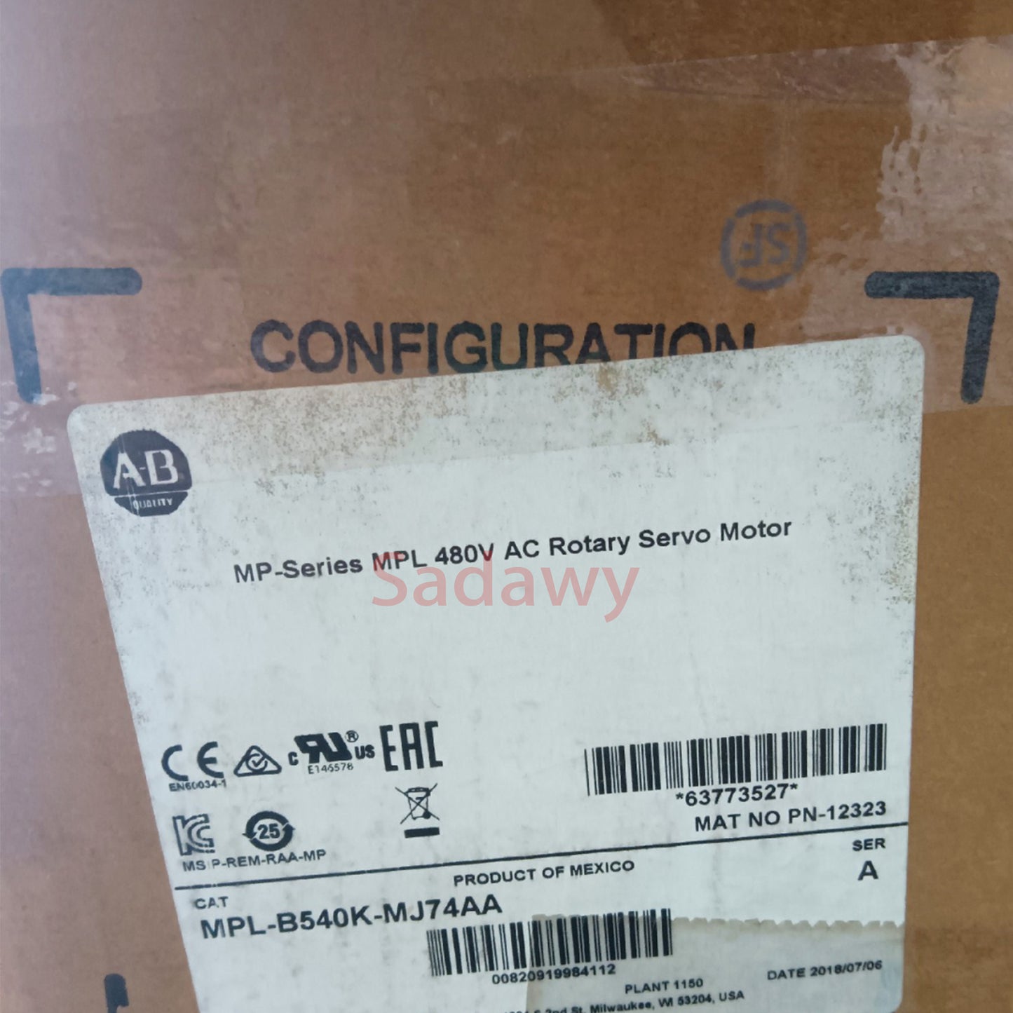 Allen Bradley MPL-B540K-MJ74AA Servo Motor