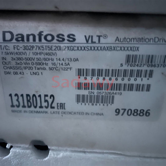 Danfoss 131B0152 FC-300 SERIES VLT Automation Drive VFD