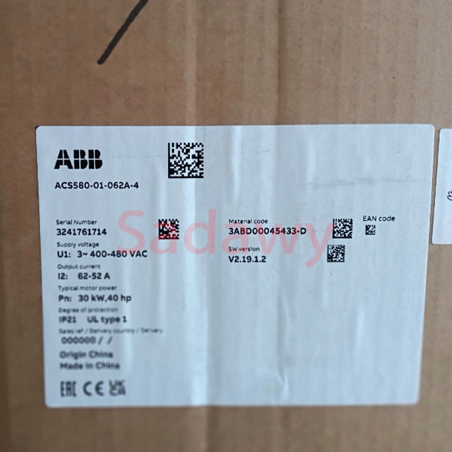 ABB ACS580-01-062A-4 Frequency inverter