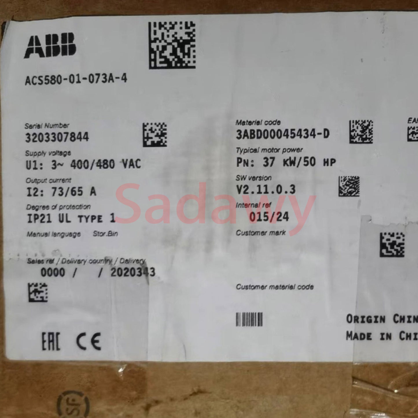 ABB ACS580-01-073A-4 Frequency inverter