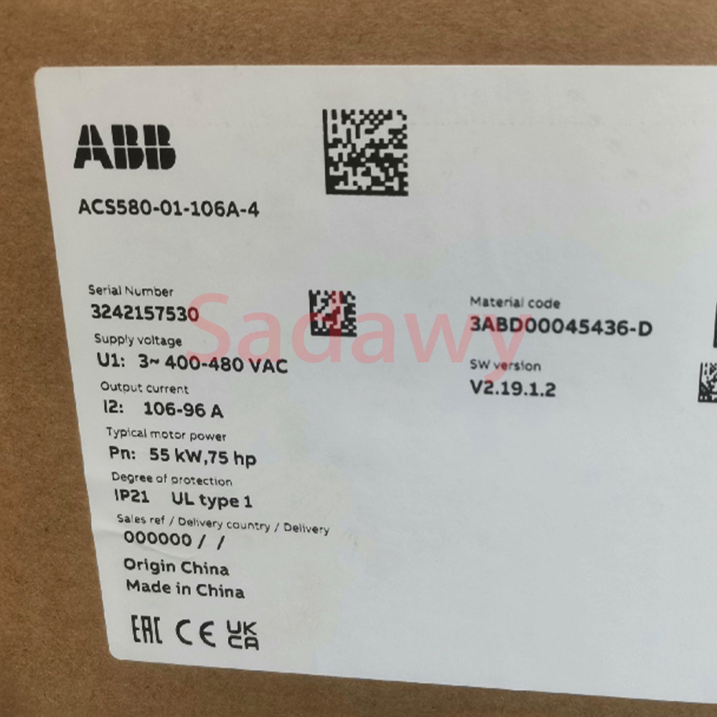 ABB ACS580-01-106A-4 Frequency inverter