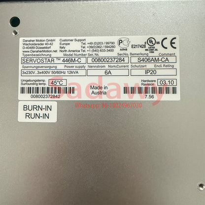 Kollmorgen S406AM-CA 400 Series Servo driver