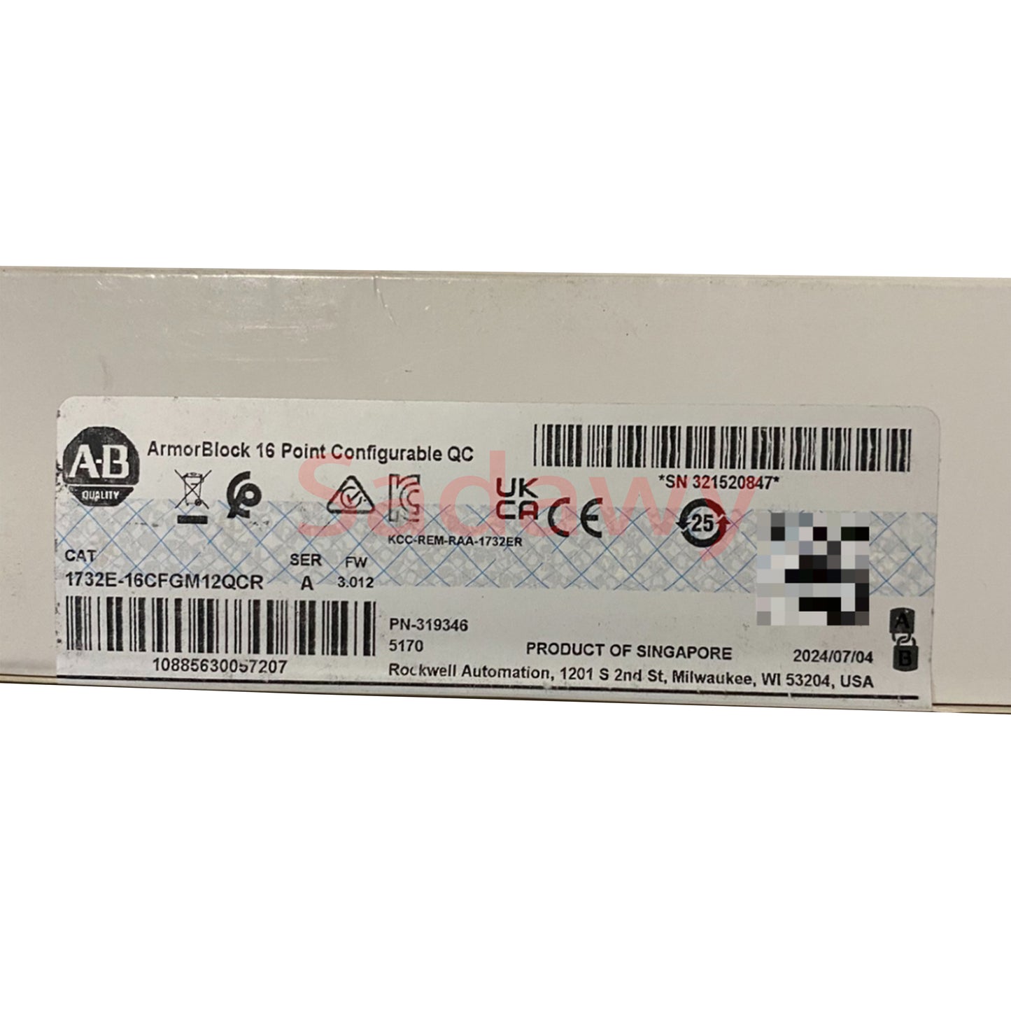 Allen Bradley 1732E-16CFGM12QCR 16-point configurable I/O module