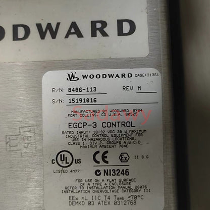 Woodward 8406-113 Digital Control Interface Panel