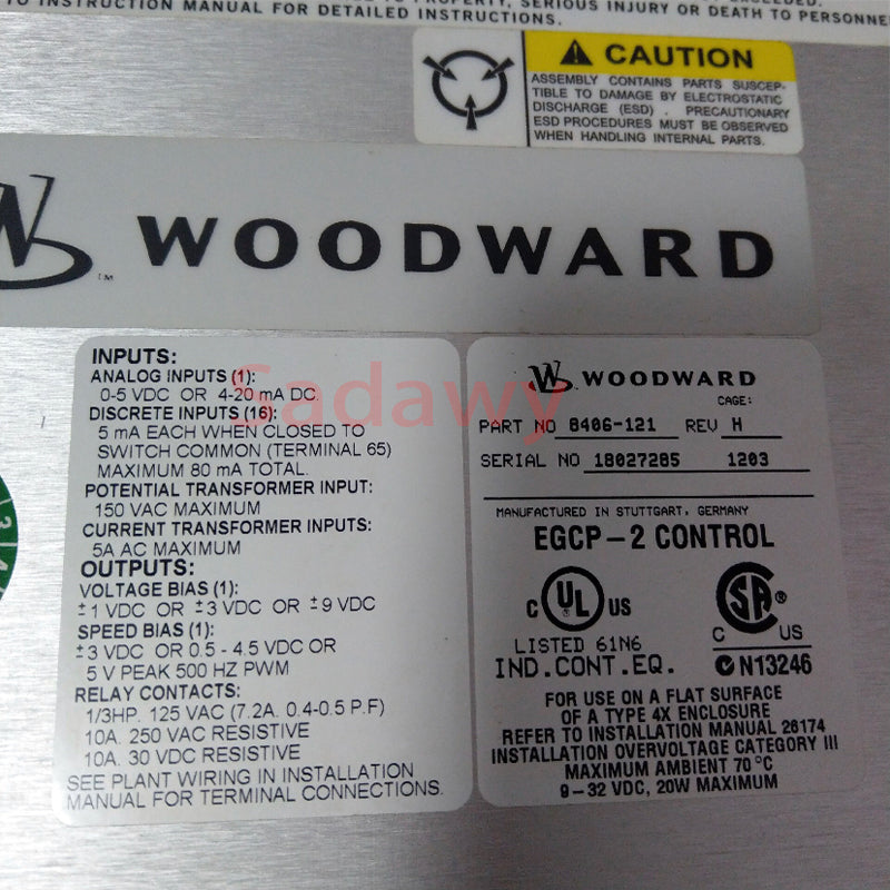 Woodward 8406-121 EGCP-2 Controller