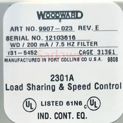 Woodward 9907-023  2301A Speed Controller