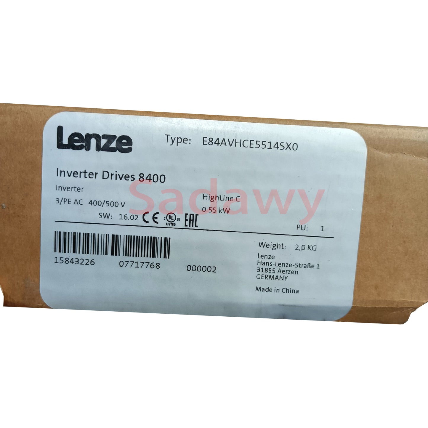 Lenze E84AVHCE5514SX0 8400 Series HighLine frequency inverter