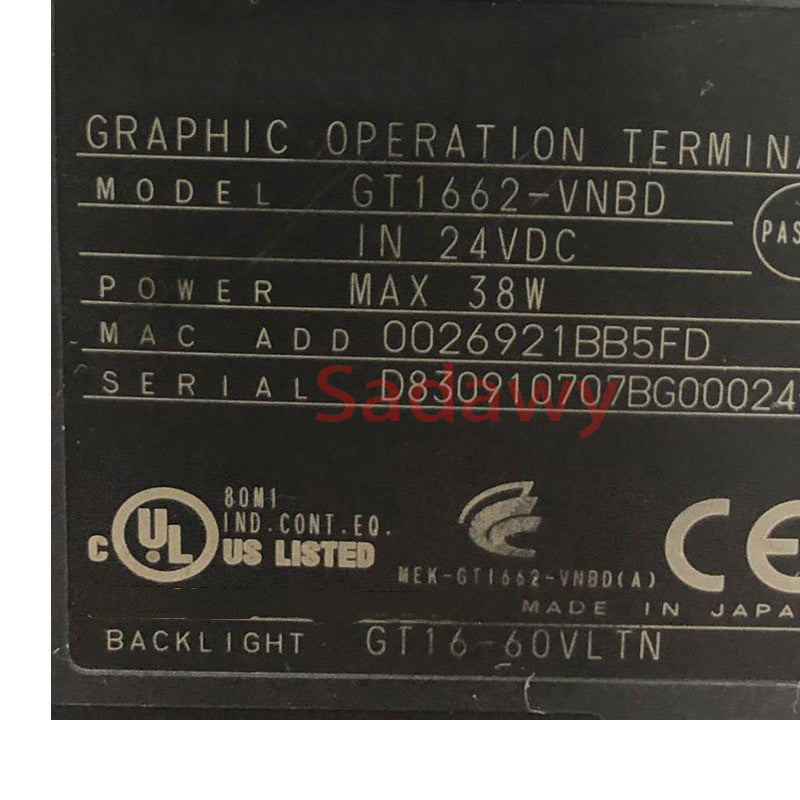 Mitsubishi GT1662-VNBD 8.4" HMI Touch screen