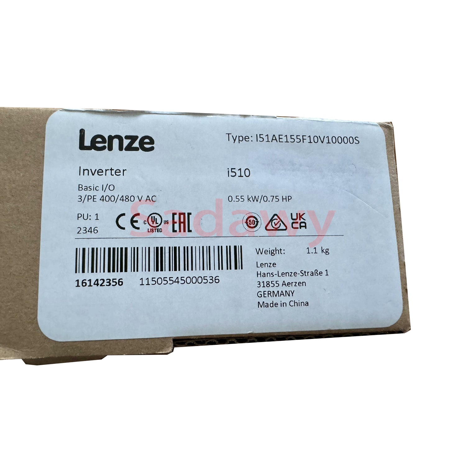 Lenze I51AE155F10V10000S i510 Series Inverter